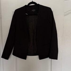 Topshop Black Open Collar Blazer Jacket